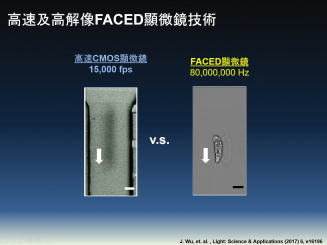 研究團隊將FACED影像掃描系統配合微流體技術,成功研發高解析度單細胞成像分析儀,比現有尖端技術快百倍