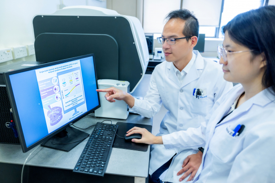 The research team, led by Professor Shi Huang (left). The AI system achieved a 93% accuracy rate in predicting caries that would develop two months later.