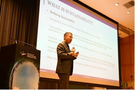 Research Presentation by Professor Jeffrey NG, The Hong Kong Jockey Club Professor in Accounting; Associate Director, HKU Jockey Club Enterprise Sustainability Global Research Institute.