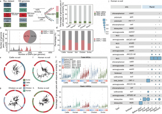 Fig. 3 Potential HGT events between soil and other habitats